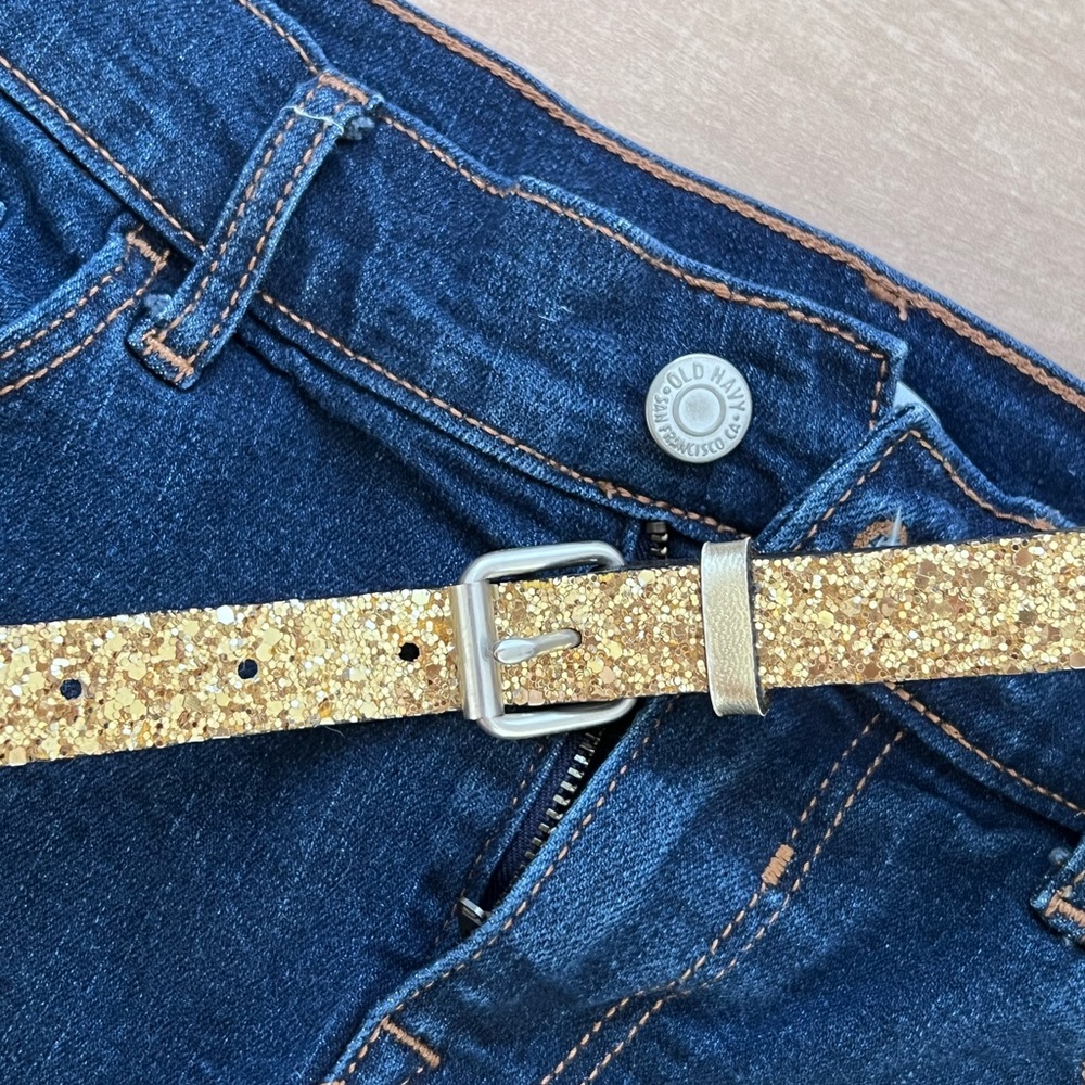 Gold Glitter Belt